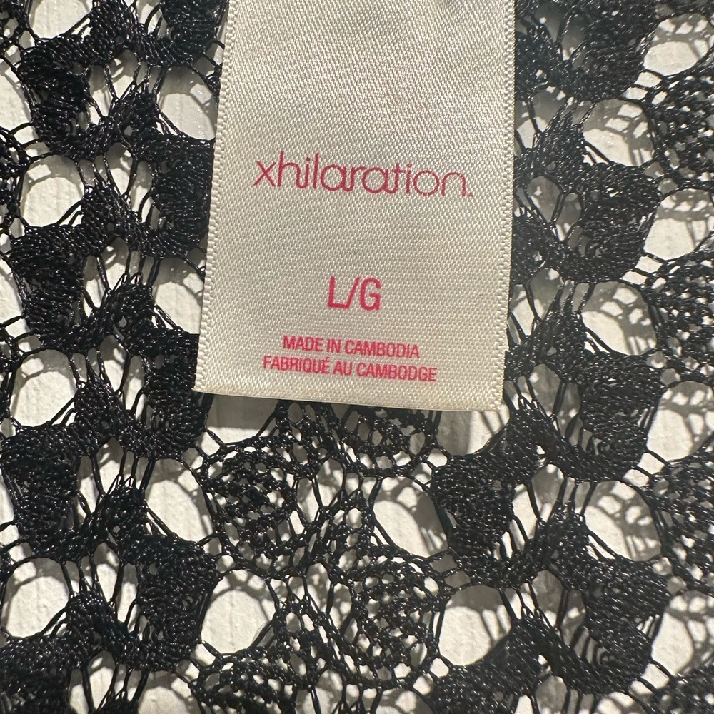 Black mesh racerback swim cover up - Picture 2 of 5